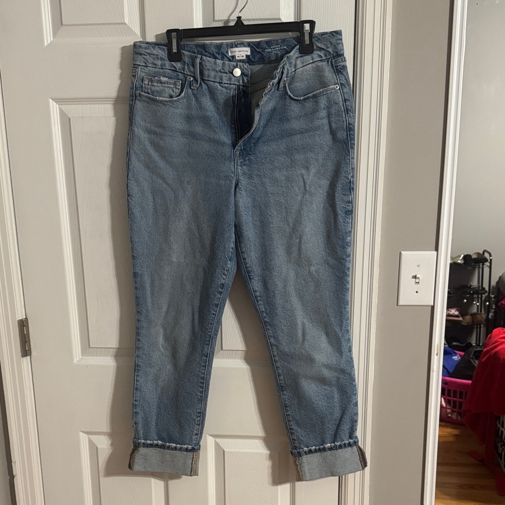Good American Light Blue Ankle Jeans